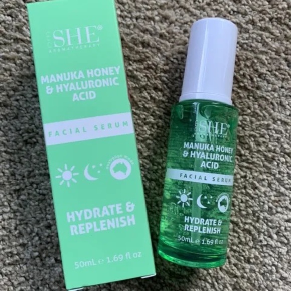 NEW Om She Aromatherapy Manuka Honey & Hyaluronic Acid Facial Serum - Picture 2 of 2